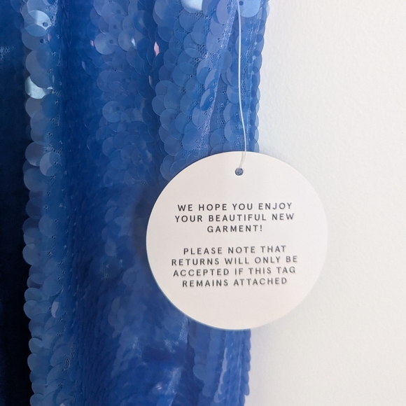 STAUD Casey Sequined Strapless Gown - Cornflower Blue NWT - Picture 11 of 13